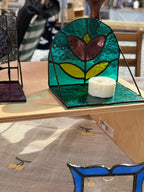 Floral candle holder